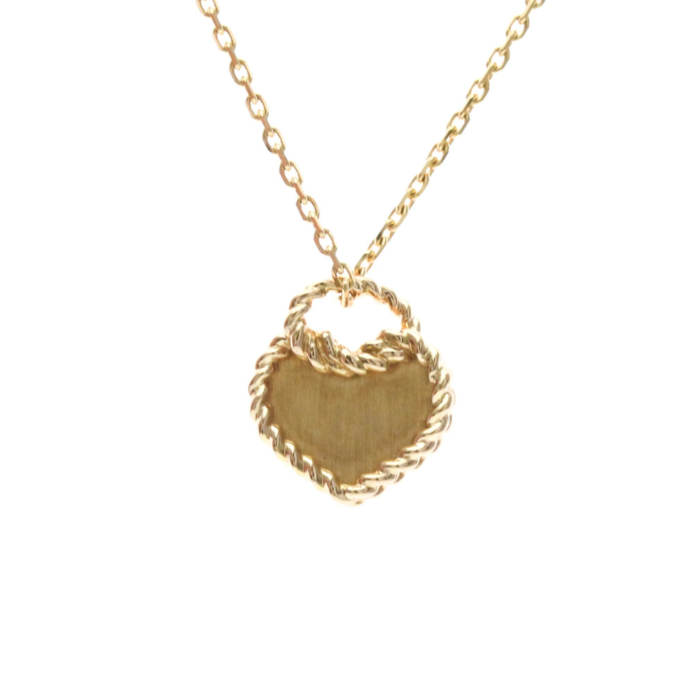 Cartier Torta Heart Necklace Pink Gold (18K) No Stone Men,Women Fashion Neckl...